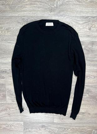 Zara man long sleeve кофта м размер премиум черная оригинал1 фото