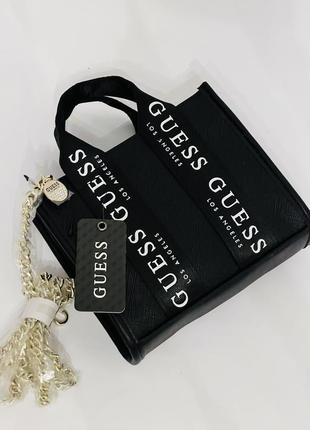 Сумка, сумочка кросбоді logo-tape logo mini tote crossbody guess оригінал!1 фото