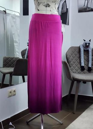 Длинная трикотажная юбка1 фото