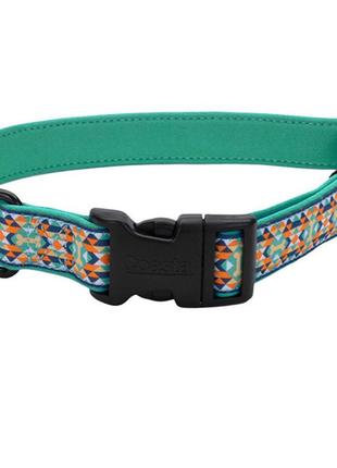 Ошейник для собак coastal ribbon weave collar темно-бирюзовый с косточками xs 1.6x20-30 см (76484154485)1 фото