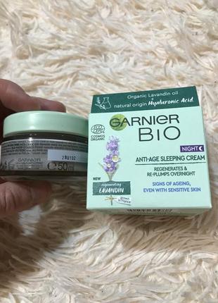 Крем для лица ночной антивозрастной regenerating lavandin bio garnier 50мл2 фото