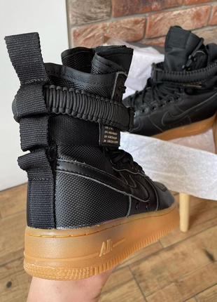 Женские кроссовки nike air force 1sp black4 фото