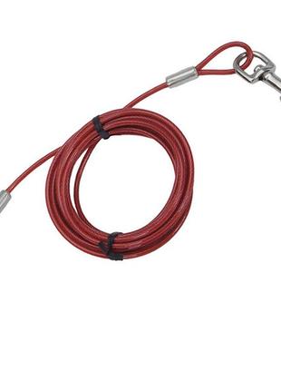 Кабель для привязи собак coastal titan heavy cable 9 м красный (76484890628)