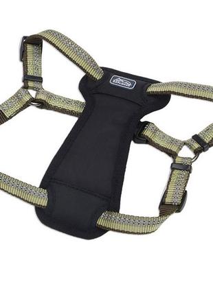Светоотражающая шлея с нагрудником для собак coastal k9 explorer harness 2.3 - 4.5 кг папоротник 1.6 х 30 - 45
