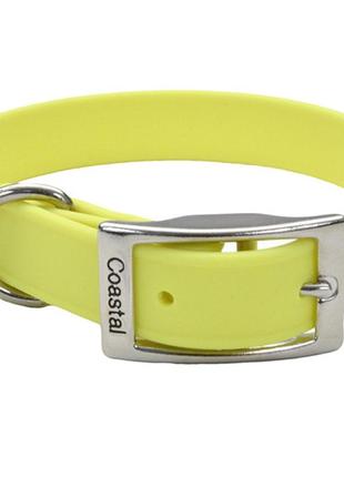 Биотановый ошейник для собак coastal fashion waterproof dog collar 1,9х43 см желтый (76484461613)1 фото