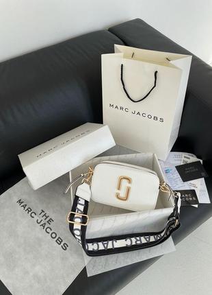 Женская сумка marc jacobs the snapshot white gold6 фото