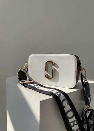 Женская сумка marc jacobs the snapshot white brown