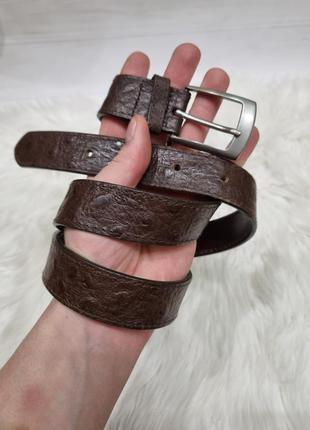 Шкіряний пасок , ремінь , пояс зі шкіри страуса