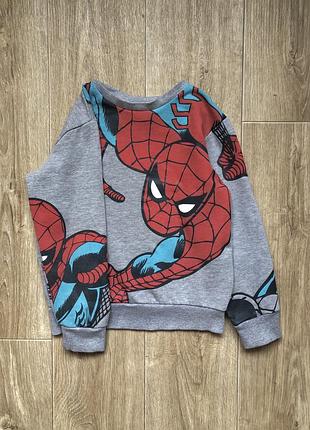 Свитшот next 4-5 лет на флисе spider man