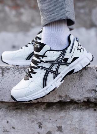 Чоловічі кросівки спортивні asics gel-kahana 8 white black асикс гель кахана 8 белые с черным