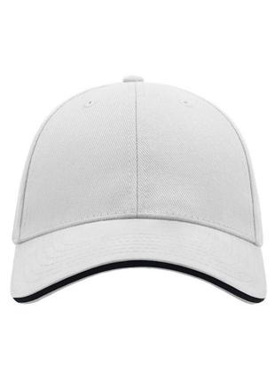 Кепка бейсболка белая с синим 55-60р хлопок 100%