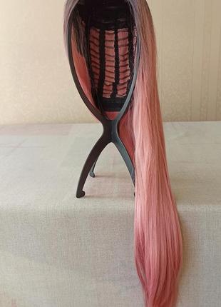 Длинный розовый парик, новая, термостойкая, без чешуйки, парик