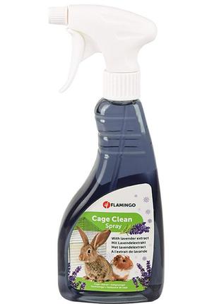 Спрей с ароматом лаванды для очистки клетки грызунов flamingo clean spray lavender 500 мл (5411290162609)