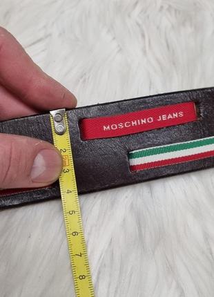 Кожаный пасок moschino jeans7 фото