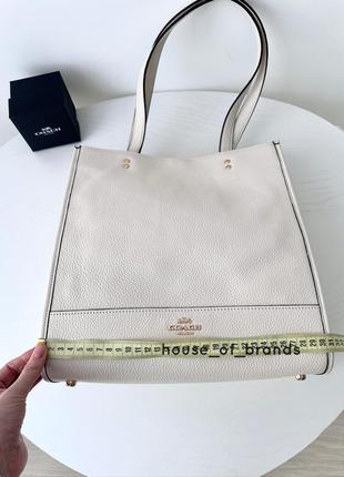 Женская брендовая кожаная сумочка шопер тоут coach dempsey tote bag сумка коач тоте оригинал кожа коуч на подарок жене подарок девушке5 фото