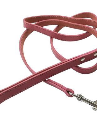 Кожаный поводок для собак coastal too perimeter stitch 1,6 см х 1,5 м розовый (76484761522)
