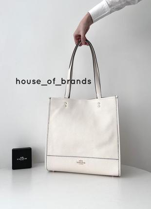 Жіноча брендова шкіряна сумка шопер тоут coach dempsey tote bag оригінал сумочка коач тоте коуч шкіра на подарунок дружині подарунок дівчині