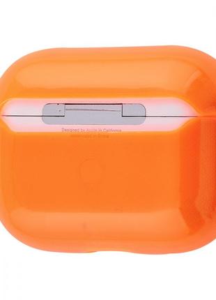 Чехол для airpods pro силиконовый ярко-оранжевый1 фото