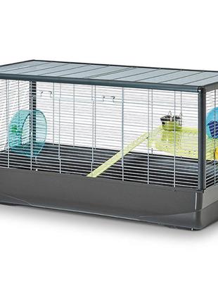 Велика клітка для хом'яків savic hamster plaza 100х50х50 см чорний (5411388507701)1 фото