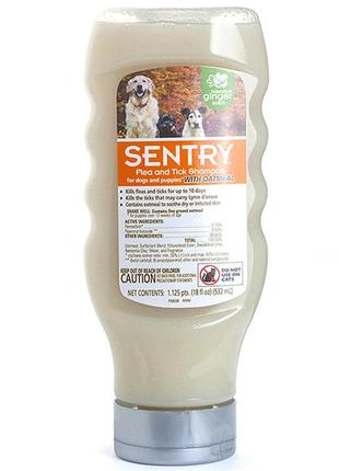 Шампунь sentry oatmeal shampoo от блох и клещей для собак 532 мл (73091019169)