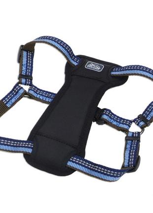 Светоотражающая шлея с нагрудником для собак coastal k9 explorer harness 11.3 - 22.6 кг сапфировый 2.5 х