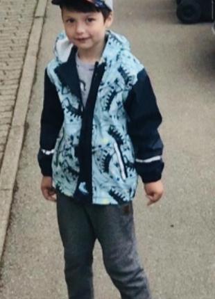Куртка-дощовик водовідштовхувальна та вітрозахисна для хлопчика lupilu 110-116