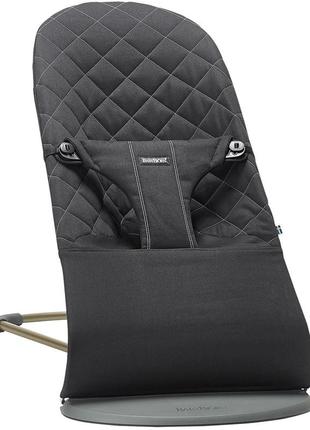 Крісло-шезлонг babybjorn balance bliss black cotton