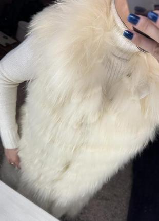 Royal furs итальялия шуба жилетка из полярной лисы6 фото