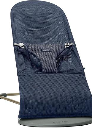 Крісло-шезлонг babybjorn balance bliss navy blue mesh1 фото