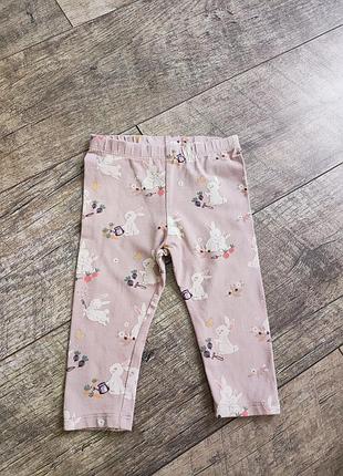 Штаны, лосины девочке, h&m, р. 74, длинна 36см
