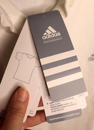 Нова чоловіча біла футболка-поло від adidas, тягнеться, розмір l2 фото