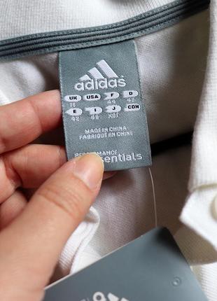 Нова чоловіча біла футболка-поло від adidas, тягнеться, розмір l7 фото