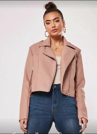 Укороченная куртка косуха от missguided