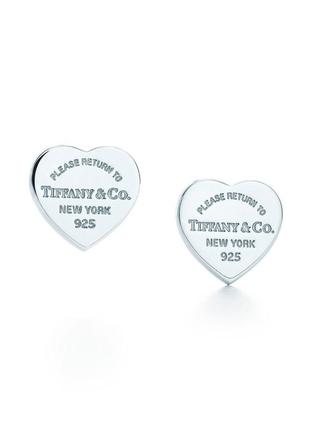 Серебряные серьги mini heart tiffany co