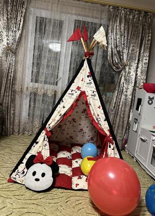 Огвам с ковром и матрасом палатка халабута детский5 фото