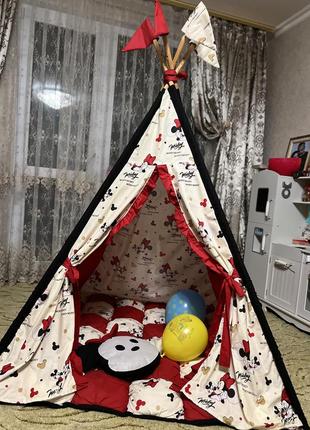Огвам с ковром и матрасом палатка халабута детский4 фото