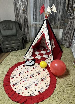 Огвам с ковром и матрасом палатка халабута детский1 фото
