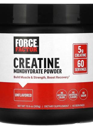 Force factor creatine monohydrate 300 g моногідрат креатину спортивне харчування спортфіт  foa-660101 фото
