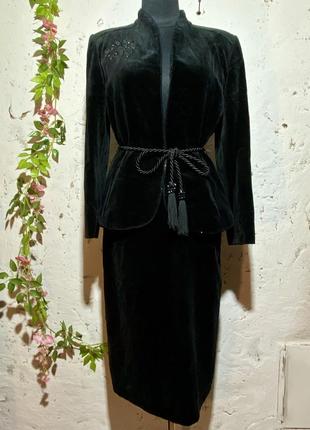 Винтажный велюровый костюм 🏴󠁧󠁢󠁥󠁮󠁧󠁿 🥀 mansfield 🥀 размер s/m