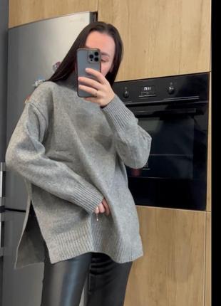 Светр світер кофта з розмірами h&m hm розмір хс 34  с 36 м 38 сірий