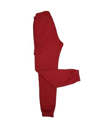 Штаны красные,высокая посадка,джогеры3 фото