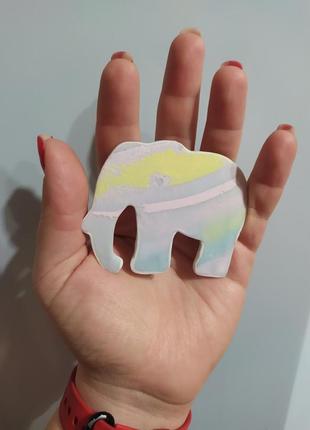Брошь слон люминисцентный