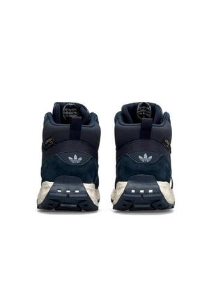 Зимові чоловічі кросівки adidas originals retropy e5 navy white fur❄️8 фото