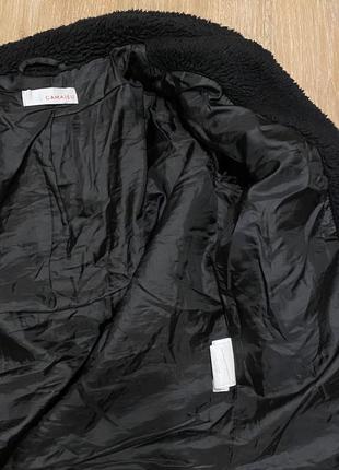 Куртка тедди черная пушистая короткая2 фото