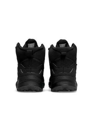 Зимние мужские кроссовки adidas terrrex swift r gore tex fur black grey ❄️8 фото