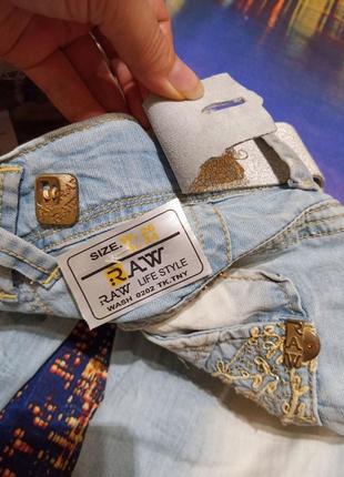 Женские прямого кроя низкая посадка raw denim джинсы брюки штаны с потертостями варенки прямые8 фото
