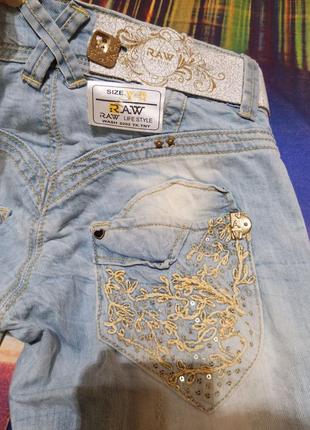 Женские прямого кроя низкая посадка raw denim джинсы брюки штаны с потертостями варенки прямые6 фото