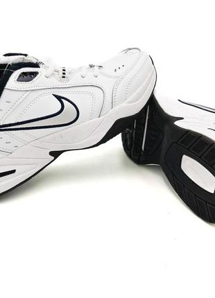 Nike air monarch iv (бело-темно-синий с серым)⚪️⚫️4 фото