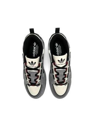 Мужские кроссовки adidas originals adi2000 grey beige black7 фото