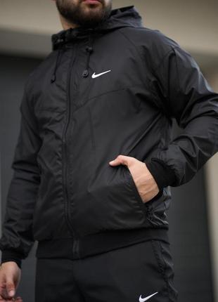 Nike windrunner jacket чорний2 фото